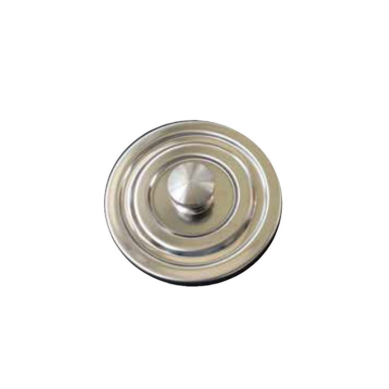 TAPPO TONDO C/GUARNIZ. D.80 INOX C/VOL. 
